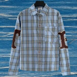 Burberry Men's Blue Long Sleeve Shirt